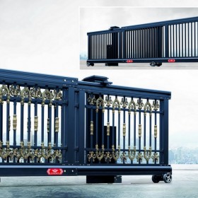 懸浮平移門 瀘州西南商貿城電動門廠家 高端電動大門 瀘州安裝智能懸浮門 直線門